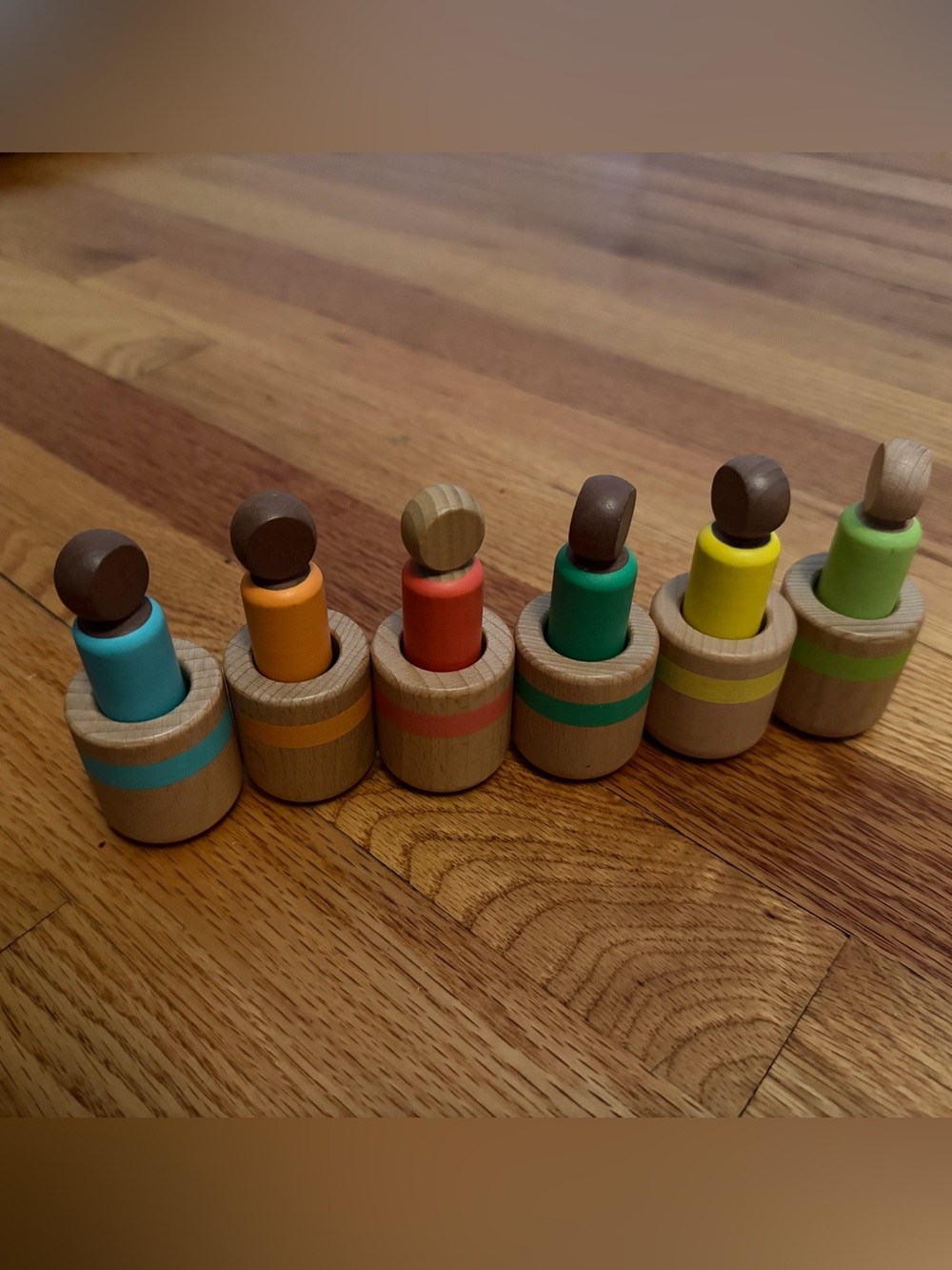 Lovevery Wooden Color Pop Peg Set - Multicolor Montessori Toy